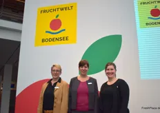 Die Projektleitung hinter der Fruchtwelt Bodensee: Wiebke Engel, Petra Rathgeber und Alessandra Weigl von der Messe Friedrichshafen